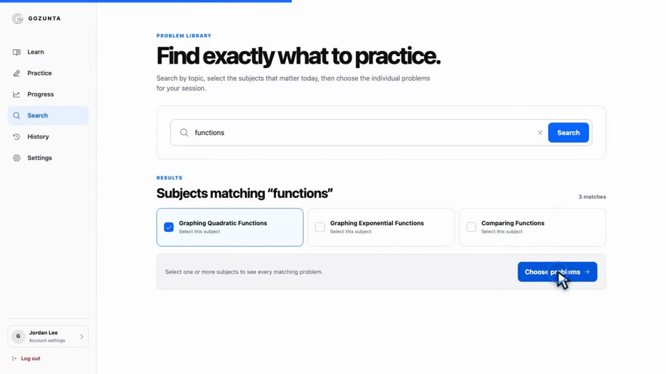 Find problems with search walkthrough preview.